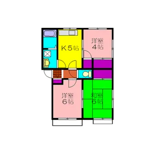 テラス長谷【2階】の間取り