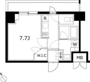 ケーディーエックスレジデンス豊洲【6階】の間取り