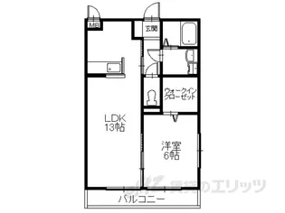 セジュール彦根東山【1階】の間取り