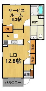 コンコルディア武庫之荘【1階】の間取り