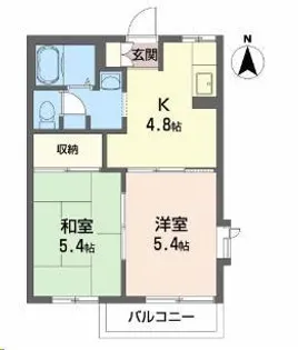 プレステージ川岸E【1階】の間取り