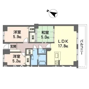千里中央パークヒルズ【8階】の間取り