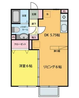 ルチェロ・ビアンコ【1階】の間取り