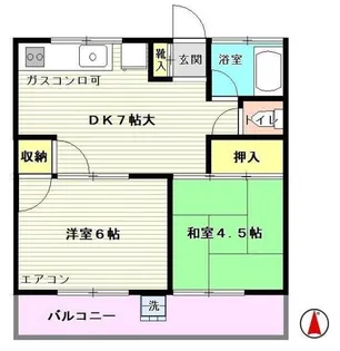 第2コーポ小山【2階】の間取り