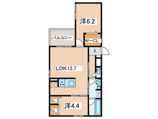 エスタブレ平野西【3階】の間取り