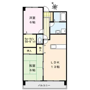 福岡県久留米市西町【マンション】の間取り