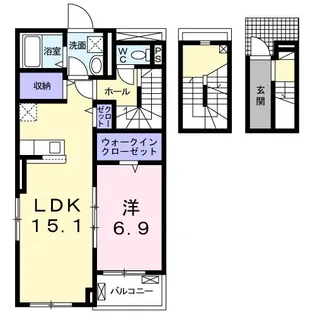 フィーゴ南風【3階】の間取り
