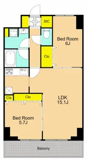 Iris南大井【4階】の間取り
