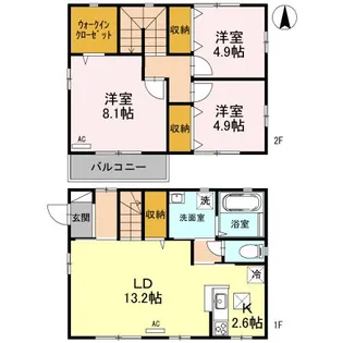 和歌山県日高郡美浜町大字吉原【一戸建】の間取り