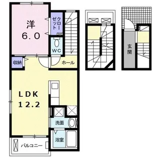 広島県福山市木之庄町5【アパート】の間取り