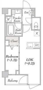 ルミーク北千住【3階】の間取り