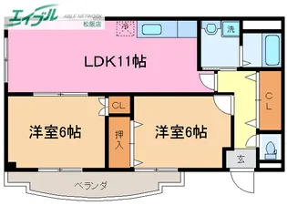クレベール【2階】の間取り
