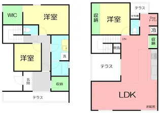 神奈川県茅ヶ崎市東海岸北2【一戸建】の間取り