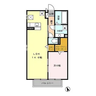 ティーズスクエアー【1階】の間取り