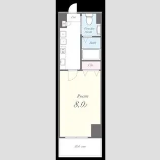 1Kの間取り画像