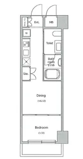 レジディア新宿イースト【4階】の間取り