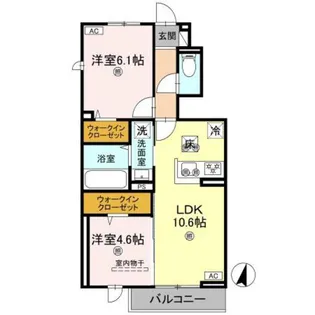 フォーゲルセレーノ A棟【1階】の間取り