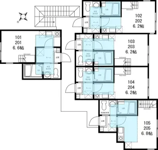 ハーミットクラブハウス菊名III・A棟【1階】の間取り