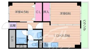 コアロード桃山台【5階】の間取り