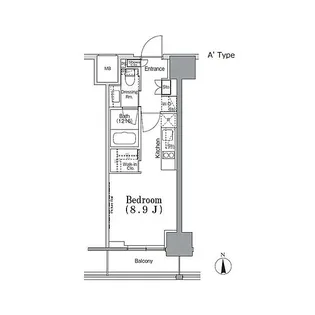 パークハビオ飯田橋【5階】の間取り