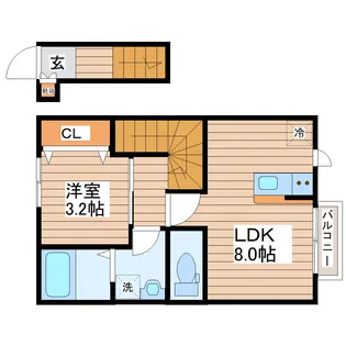 デュマンB【2階】の間取り