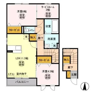 ルイナール A【2階】の間取り