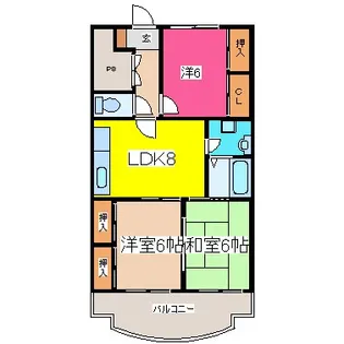 アーバンハイツ【5階】の間取り