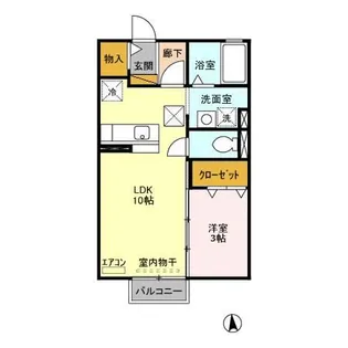 グラシューズ A・B棟【1階】の間取り