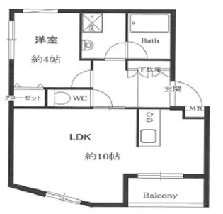 ウィステリア渋谷【4階】の間取り