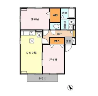 埼玉県川越市小仙波町2【アパート】の間取り