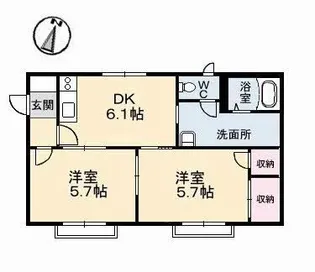 フレグランス梶谷【1階】の間取り