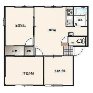 松本ハイツ D棟【2階】の間取り