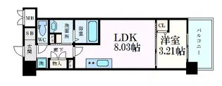 エスポワールI【9階】の間取り
