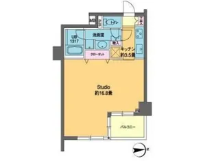 カスタリア高輪【5階】の間取り