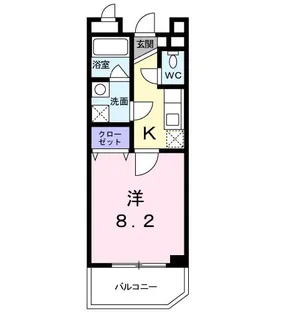 シャンドフルール【2階】の間取り