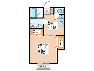 ドゥエ フェリーチェ【3階】の間取り