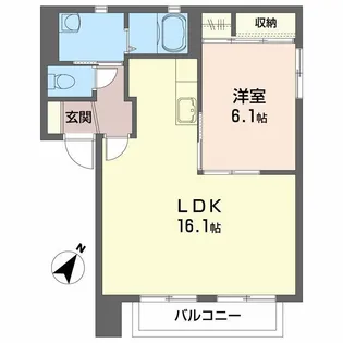 グランディーナ開成III【2階】の間取り