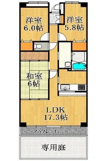 グランデージ八千代中央【1階】の間取り