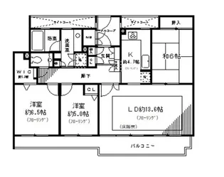 パークハウスガーデン梅園北館【2階】の間取り