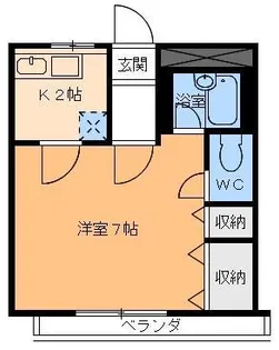フレンドリー清水【4階】の間取り