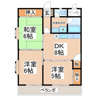 銀杏町レジデンス【6階】の間取り