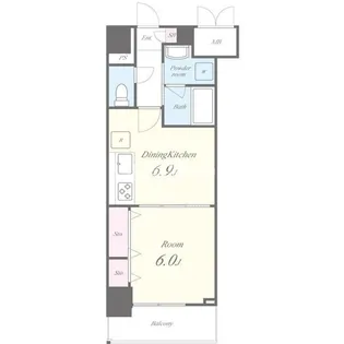 Wコート城西【8階】の間取り