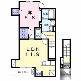 ラシュレ2【2階】の間取り