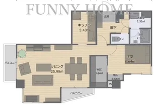 東京都世田谷区三宿1【マンション】の間取り