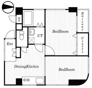 ロワール清川【4階】の間取り