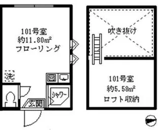 東京都中野区若宮2【アパート】の間取り