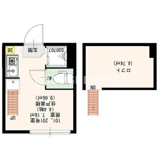 東京都江東区新大橋3【アパート】の間取り