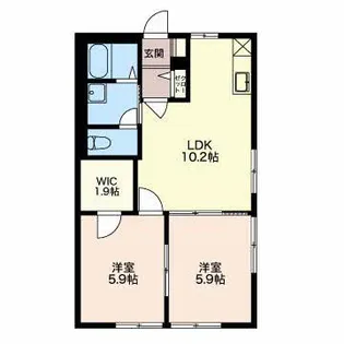 ニューフロンティア【1階】の間取り