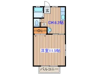 植木ハイツ2【2階】の間取り