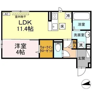 RESUA浜田【1階】の間取り